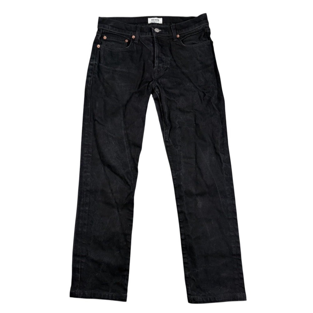 BUCK MASON Standard Fit Black 5 Pocket Pants Jeans Sz 29x28 USA Made